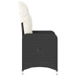 vidaXL Gartensessel Verstellbar mit Kissen Schwarz Poly Rattan vidaXL Gartensessel Verstellbar mit Kissen Schwarz Poly Rattan