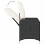 vidaXL Gartensessel Verstellbar mit Kissen Schwarz Poly Rattan vidaXL Gartensessel Verstellbar mit Kissen Schwarz Poly Rattan