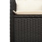 vidaXL Gartensessel Verstellbar mit Kissen Schwarz Poly Rattan vidaXL Gartensessel Verstellbar mit Kissen Schwarz Poly Rattan
