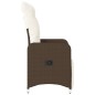 vidaXL Gartensessel Verstellbar mit Kissen Braun Poly Rattan vidaXL Gartensessel Verstellbar mit Kissen Braun Poly Rattan