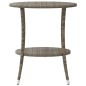 vidaXL Outdoor-Lehnstühle 2 Stk. mit Tisch Grau Poly Rattan vidaXL Outdoor-Lehnstühle 2 Stk. mit Tisch Grau Poly Rattan