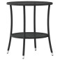 vidaXL Outdoor-Lehnstühle 2 Stk. mit Tisch Schwarz Poly-Rattan vidaXL Outdoor-Lehnstühle 2 Stk. mit Tisch Schwarz Poly-Rattan