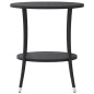 vidaXL Outdoor-Lehnstühle 2 Stk. mit Tisch Schwarz Poly-Rattan vidaXL Outdoor-Lehnstühle 2 Stk. mit Tisch Schwarz Poly-Rattan