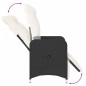 vidaXL Outdoor-Lehnstühle 2 Stk. mit Tisch Schwarz Poly-Rattan vidaXL Outdoor-Lehnstühle 2 Stk. mit Tisch Schwarz Poly-Rattan