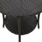 vidaXL Outdoor-Lehnstühle 2 Stk. mit Tisch Schwarz Poly-Rattan vidaXL Outdoor-Lehnstühle 2 Stk. mit Tisch Schwarz Poly-Rattan