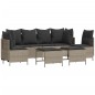 vidaXL 5-tlg. Garten-Sofagarnitur mit Kissen Hellgrau Poly Rattan vidaXL 5-tlg. Garten-Sofagarnitur mit Kissen Hellgrau Poly Rattan