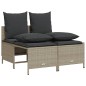 vidaXL 5-tlg. Garten-Sofagarnitur mit Kissen Hellgrau Poly Rattan vidaXL 5-tlg. Garten-Sofagarnitur mit Kissen Hellgrau Poly Rattan