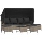 vidaXL 5-tlg. Garten-Sofagarnitur mit Kissen Grau Poly Rattan vidaXL 5-tlg. Garten-Sofagarnitur mit Kissen Grau Poly Rattan