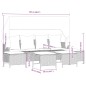vidaXL 5-tlg. Garten-Sofagarnitur mit Kissen Grau Poly Rattan vidaXL 5-tlg. Garten-Sofagarnitur mit Kissen Grau Poly Rattan