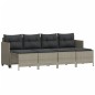 vidaXL 5-tlg. Garten-Sofagarnitur mit Kissen Hellgrau Poly Rattan vidaXL 5-tlg. Garten-Sofagarnitur mit Kissen Hellgrau Poly Rattan