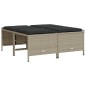 vidaXL 5-tlg. Garten-Sofagarnitur mit Kissen Hellgrau Poly Rattan vidaXL 5-tlg. Garten-Sofagarnitur mit Kissen Hellgrau Poly Rattan