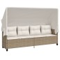 vidaXL 5-tlg. Garten-Sofagarnitur mit Kissen Beige Poly Rattan vidaXL 5-tlg. Garten-Sofagarnitur mit Kissen Beige Poly Rattan