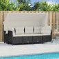 vidaXL 5-tlg. Garten-Sofagarnitur mit Kissen Schwarz Poly Rattan vidaXL 5-tlg. Garten-Sofagarnitur mit Kissen Schwarz Poly Rattan