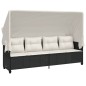 vidaXL 5-tlg. Garten-Sofagarnitur mit Kissen Schwarz Poly Rattan vidaXL 5-tlg. Garten-Sofagarnitur mit Kissen Schwarz Poly Rattan