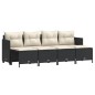 vidaXL 5-tlg. Garten-Sofagarnitur mit Kissen Schwarz Poly Rattan vidaXL 5-tlg. Garten-Sofagarnitur mit Kissen Schwarz Poly Rattan