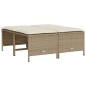 vidaXL 5-tlg. Garten-Sofagarnitur mit Kissen Beige Poly Rattan vidaXL 5-tlg. Garten-Sofagarnitur mit Kissen Beige Poly Rattan