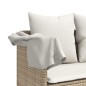 vidaXL 5-tlg. Garten-Sofagarnitur mit Kissen Beige Poly Rattan vidaXL 5-tlg. Garten-Sofagarnitur mit Kissen Beige Poly Rattan