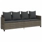 vidaXL 5-tlg. Garten-Sofagarnitur mit Kissen Grau Poly Rattan vidaXL 5-tlg. Garten-Sofagarnitur mit Kissen Grau Poly Rattan
