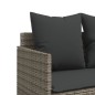 vidaXL 5-tlg. Garten-Sofagarnitur mit Kissen Grau Poly Rattan vidaXL 5-tlg. Garten-Sofagarnitur mit Kissen Grau Poly Rattan