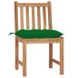 Gartenstühle 4 Stk. mit Kissen Massivholz Teak Gartenstühle 4 Stk. mit Kissen Massivholz Teak