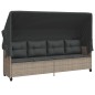 vidaXL 5-tlg. Garten-Sofagarnitur mit Kissen Hellgrau Poly Rattan vidaXL 5-tlg. Garten-Sofagarnitur mit Kissen Hellgrau Poly Rattan