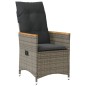 vidaXL 9-tlg. Garten-Essgruppe mit Kissen Grau Poly Rattan vidaXL 9-tlg. Garten-Essgruppe mit Kissen Grau Poly Rattan