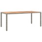 vidaXL 9-tlg. Garten-Essgruppe mit Kissen Grau Poly Rattan vidaXL 9-tlg. Garten-Essgruppe mit Kissen Grau Poly Rattan