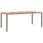 vidaXL 7-tlg. Garten-Essgruppe mit Kissen Grau Poly Rattan vidaXL 7-tlg. Garten-Essgruppe mit Kissen Grau Poly Rattan