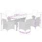 vidaXL 7-tlg. Garten-Essgruppe mit Kissen Grau Poly Rattan vidaXL 7-tlg. Garten-Essgruppe mit Kissen Grau Poly Rattan