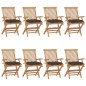 vidaXL Gartenstühle mit Taupe Kissen 8 Stk. Massivholz Teak vidaXL Gartenstühle mit Taupe Kissen 8 Stk. Massivholz Teak