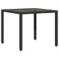 vidaXL 5-tlg. Garten-Essgruppe mit Kissen Schwarz Poly Rattan vidaXL 5-tlg. Garten-Essgruppe mit Kissen Schwarz Poly Rattan