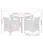 vidaXL 5-tlg. Garten-Essgruppe mit Kissen Schwarz Poly Rattan vidaXL 5-tlg. Garten-Essgruppe mit Kissen Schwarz Poly Rattan