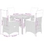 vidaXL 5-tlg. Garten-Essgruppe mit Kissen Schwarz Poly Rattan vidaXL 5-tlg. Garten-Essgruppe mit Kissen Schwarz Poly Rattan