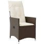 vidaXL 9-tlg. Garten-Essgruppe mit Kissen Braun Poly Rattan vidaXL 9-tlg. Garten-Essgruppe mit Kissen Braun Poly Rattan