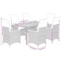 vidaXL 7-tlg. Garten-Essgruppe mit Kissen Grau Poly Rattan vidaXL 7-tlg. Garten-Essgruppe mit Kissen Grau Poly Rattan