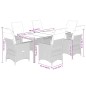 vidaXL 7-tlg. Garten-Essgruppe mit Kissen Grau Poly Rattan vidaXL 7-tlg. Garten-Essgruppe mit Kissen Grau Poly Rattan