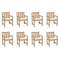 Gartenstühle 8 Stk. mit Creme Kissen Massivholz Teak Gartenstühle 8 Stk. mit Creme Kissen Massivholz Teak