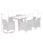 vidaXL 7-tlg. Garten-Essgruppe mit Kissen Schwarz Poly Rattan vidaXL 7-tlg. Garten-Essgruppe mit Kissen Schwarz Poly Rattan