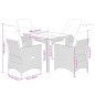 vidaXL 5-tlg. Garten-Essgruppe mit Kissen Schwarz Poly Rattan vidaXL 5-tlg. Garten-Essgruppe mit Kissen Schwarz Poly Rattan