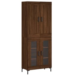 Highboard Braun Eichen-Optik 69,5x34x180 cm Holzwerkstoff