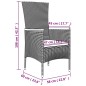 vidaXL 11-tlg. Garten-Essgruppe mit Kissen Grau Poly Rattan vidaXL 11-tlg. Garten-Essgruppe mit Kissen Grau Poly Rattan