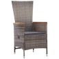 vidaXL 9-tlg. Garten-Essgruppe mit Kissen Grau Poly Rattan vidaXL 9-tlg. Garten-Essgruppe mit Kissen Grau Poly Rattan
