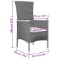 vidaXL 11-tlg. Garten-Essgruppe mit Kissen Grau Poly Rattan vidaXL 11-tlg. Garten-Essgruppe mit Kissen Grau Poly Rattan