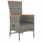 vidaXL 11-tlg. Garten-Essgruppe mit Kissen Grau Poly Rattan vidaXL 11-tlg. Garten-Essgruppe mit Kissen Grau Poly Rattan