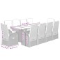 vidaXL 11-tlg. Garten-Essgruppe mit Kissen Grau Poly Rattan vidaXL 11-tlg. Garten-Essgruppe mit Kissen Grau Poly Rattan
