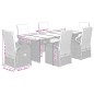 vidaXL 7-tlg. Garten-Essgruppe mit Kissen Grau Poly Rattan vidaXL 7-tlg. Garten-Essgruppe mit Kissen Grau Poly Rattan