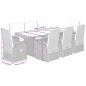 vidaXL 9-tlg. Garten-Essgruppe mit Kissen Grau Poly Rattan vidaXL 9-tlg. Garten-Essgruppe mit Kissen Grau Poly Rattan