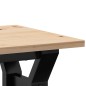 vidaXL Couchtisch Y-Gestell 40x40x35 cm Massivholz Kiefer & Gusseisen vidaXL Couchtisch Y-Gestell 40x40x35 cm Massivholz Kiefer & Gusseisen