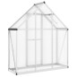 vidaXL Gewächshaus mit Fundamentrahmen Silbern 169x58x195cm Aluminimum vidaXL Gewächshaus mit Fundamentrahmen Silbern 169x58x195cm Aluminimum