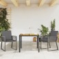 vidaXL Gartenstühle mit Kissen 2 Stk. Schwarz Poly Rattan vidaXL Gartenstühle mit Kissen 2 Stk. Schwarz Poly Rattan